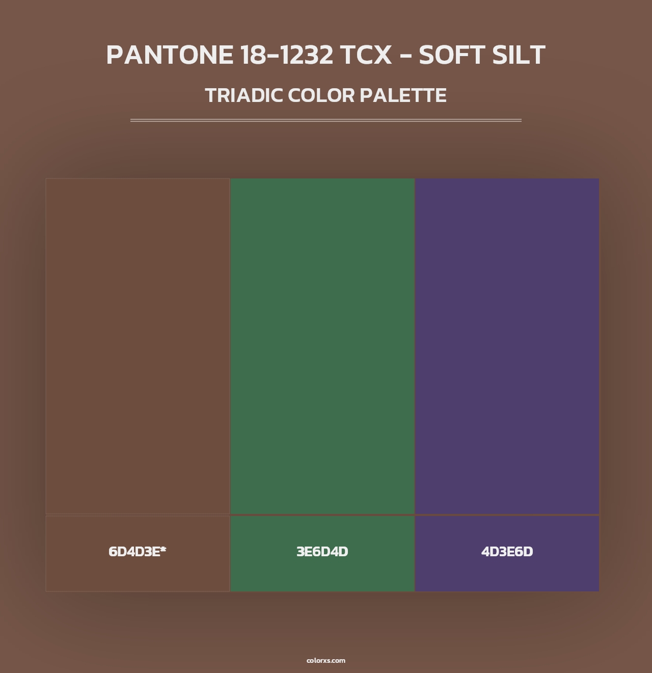 PANTONE 18-1232 TCX - Soft Silt - Triadic Color Palette