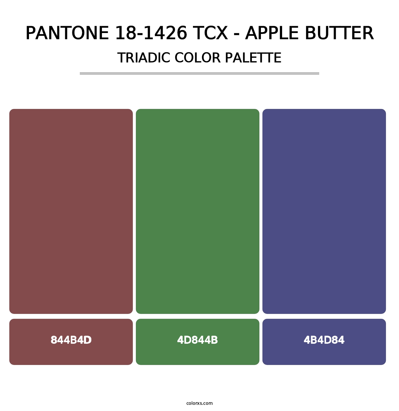 PANTONE 18-1426 TCX - Apple Butter - Triadic Color Palette