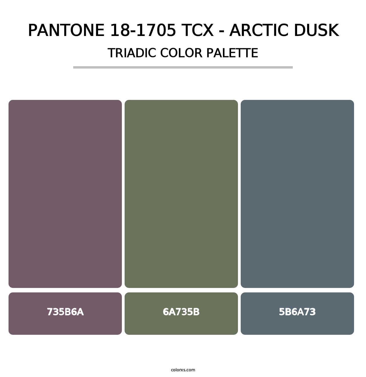 PANTONE 18-1705 TCX - Arctic Dusk - Triadic Color Palette