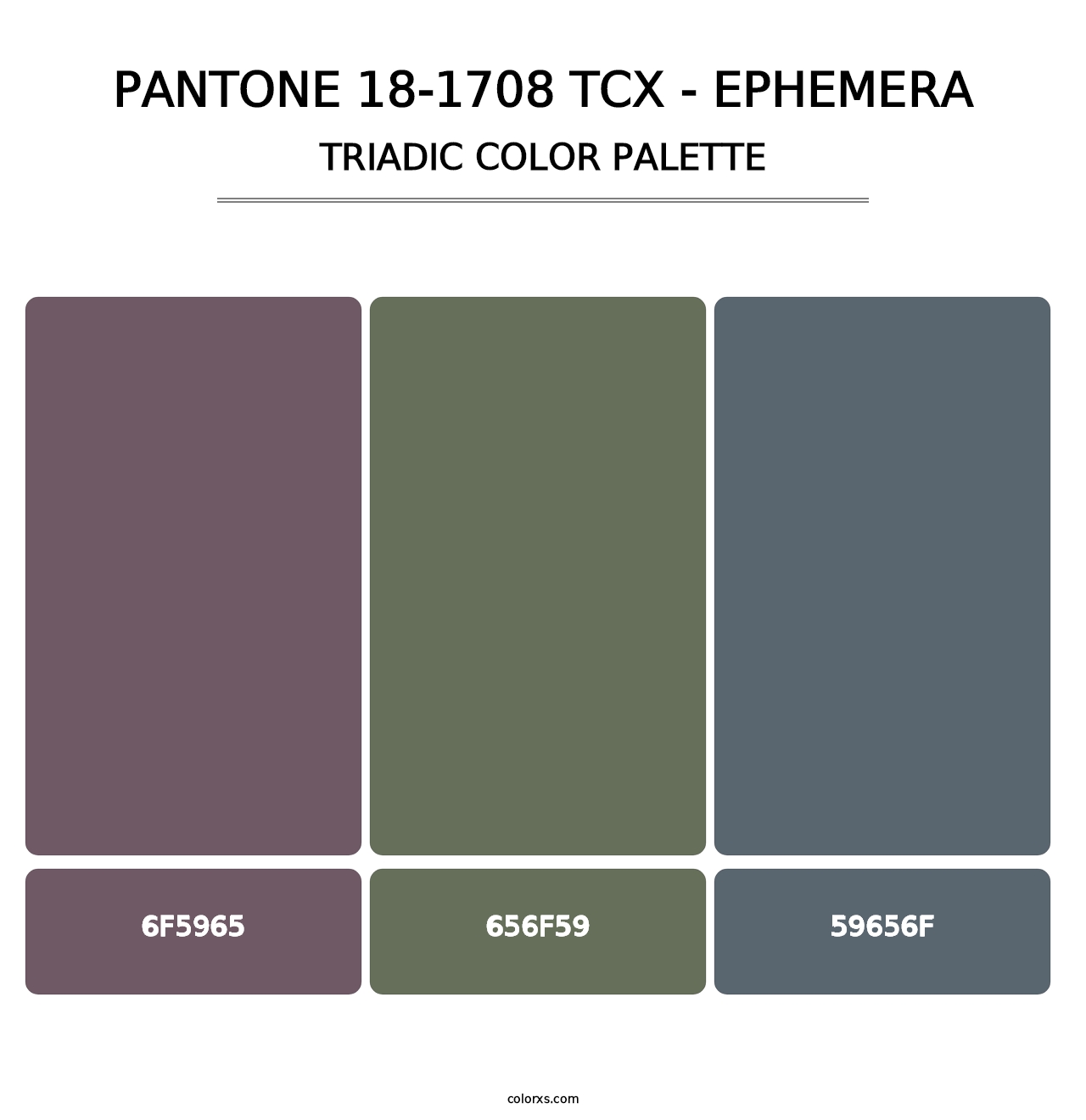 PANTONE 18-1708 TCX - Ephemera - Triadic Color Palette