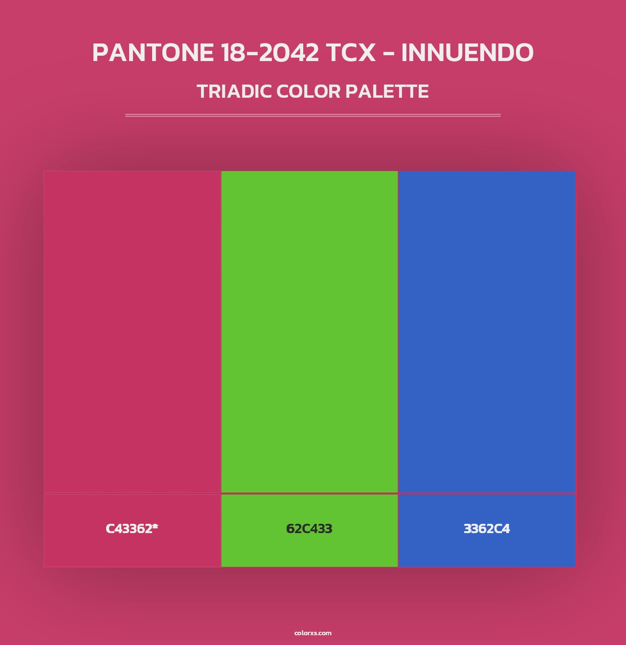 PANTONE 18-2042 TCX - Innuendo - Triadic Color Palette