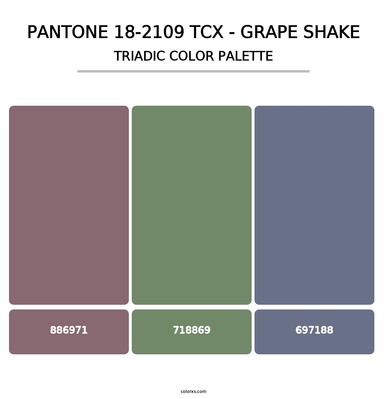 PANTONE 18-2109 TCX - Grape Shake - Triadic Color Palette