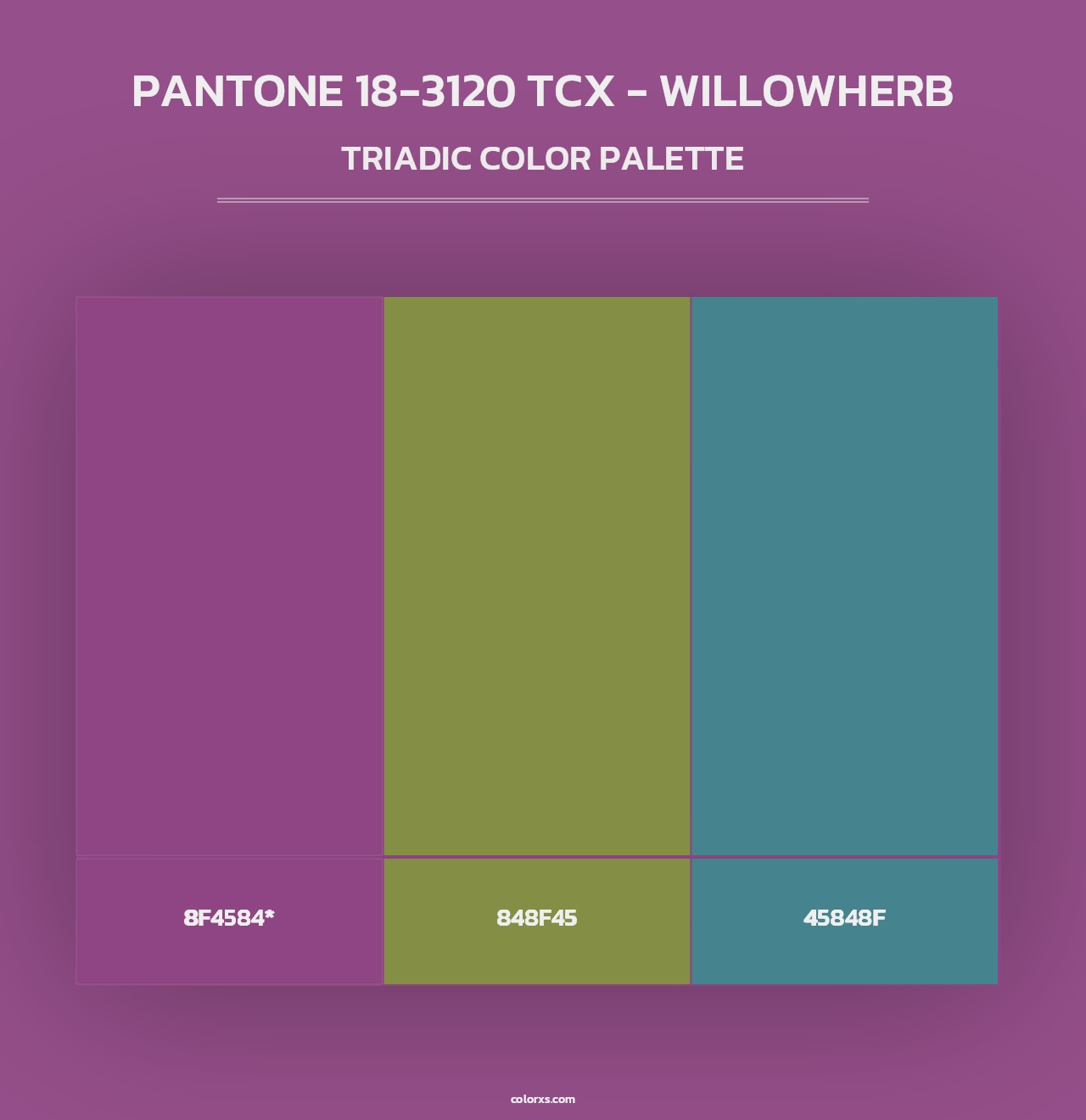 PANTONE 18-3120 TCX - Willowherb - Triadic Color Palette