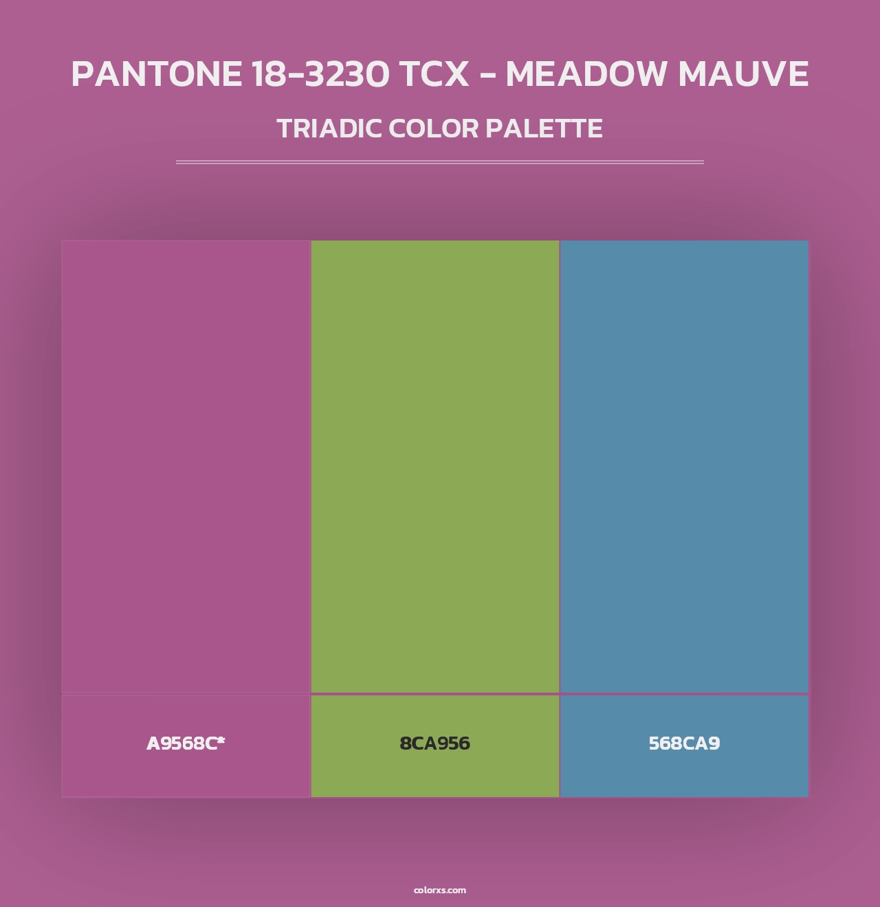 PANTONE 18-3230 TCX - Meadow Mauve - Triadic Color Palette