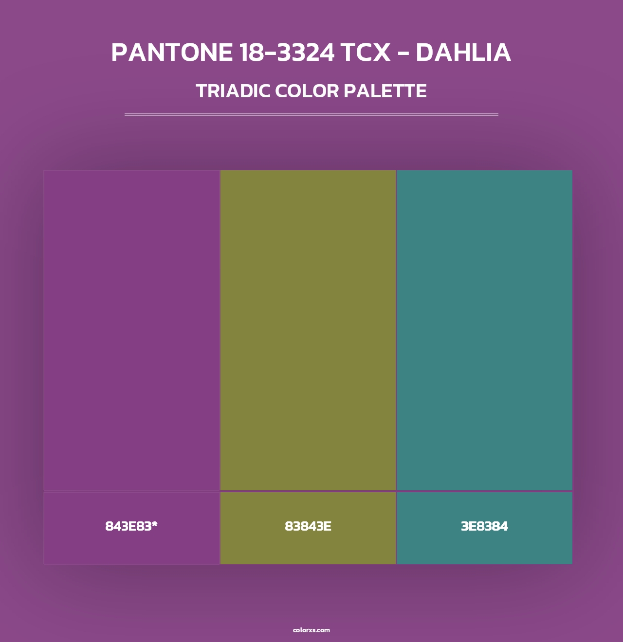PANTONE 18-3324 TCX - Dahlia - Triadic Color Palette