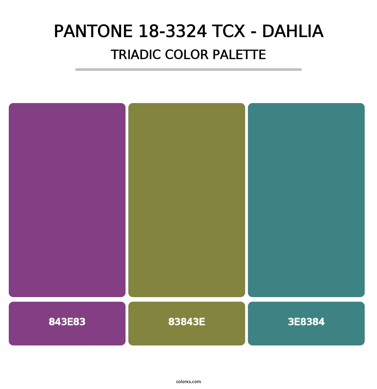 PANTONE 18-3324 TCX - Dahlia - Triadic Color Palette