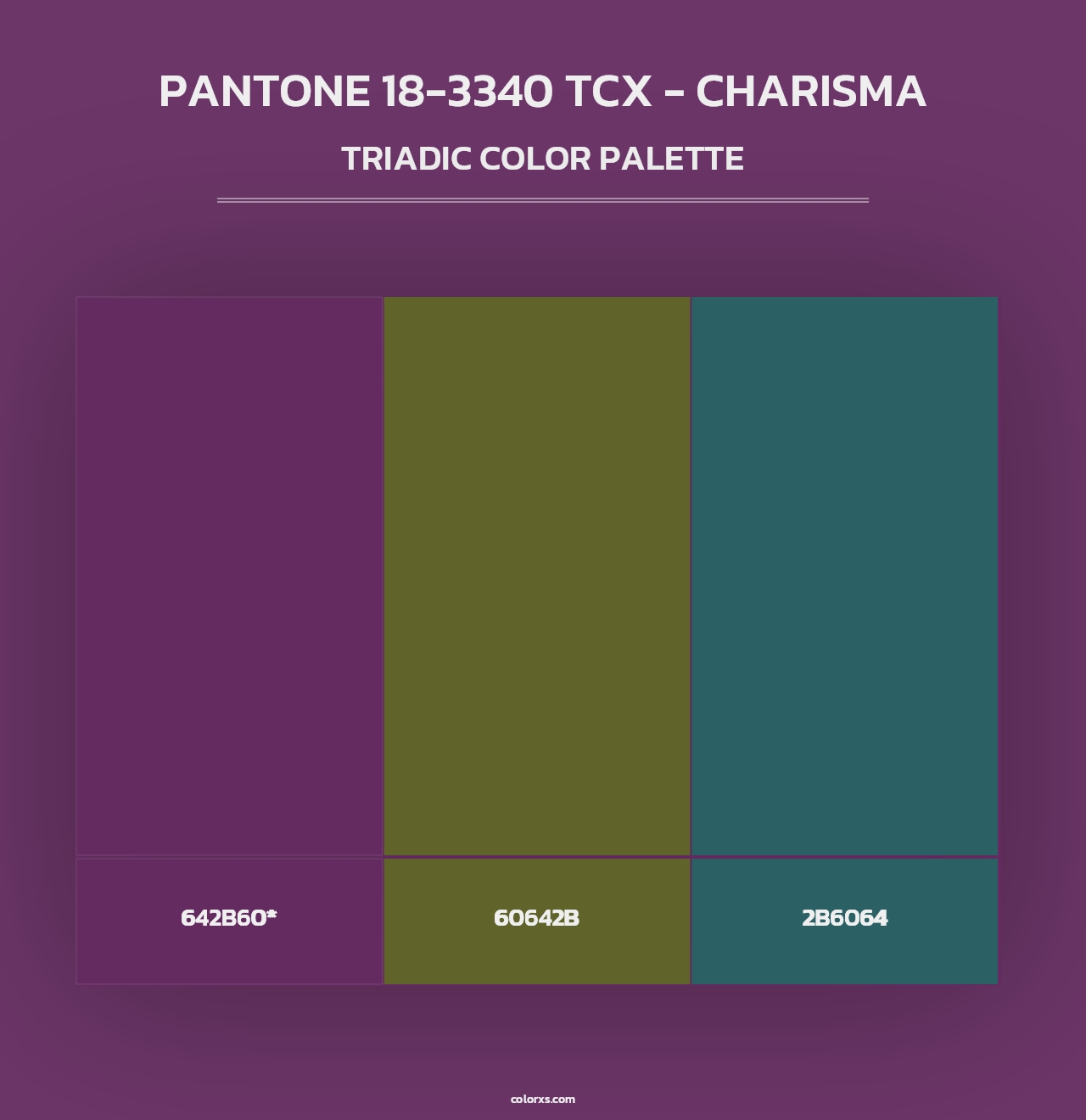 PANTONE 18-3340 TCX - Charisma - Triadic Color Palette