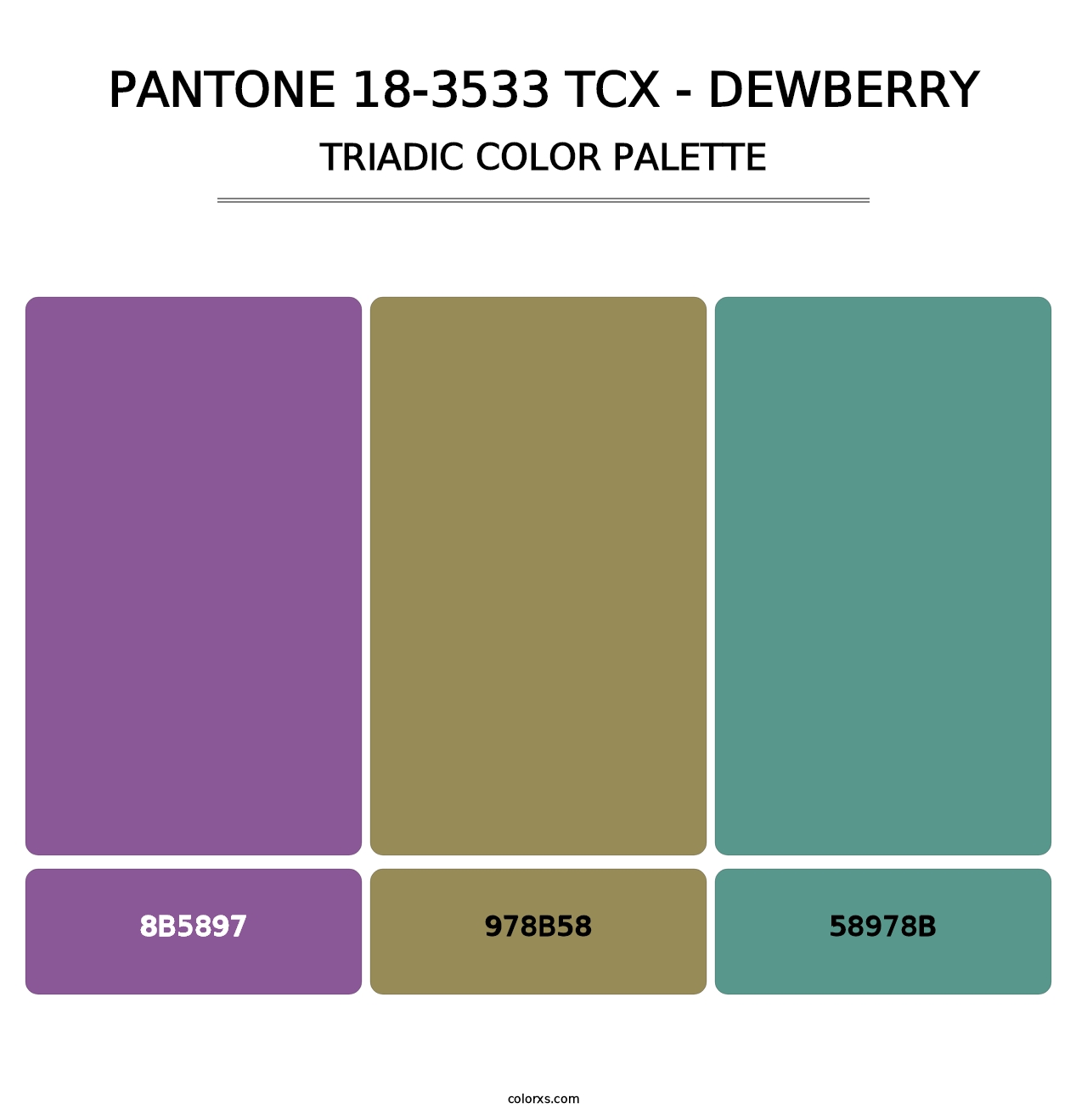 PANTONE 18-3533 TCX - Dewberry - Triadic Color Palette