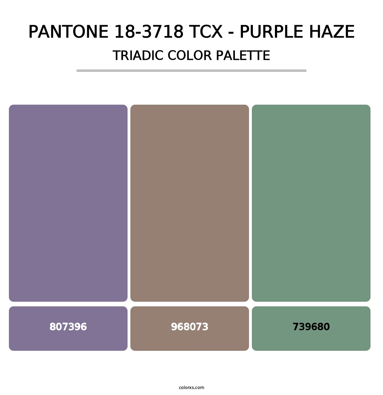PANTONE 18-3718 TCX - Purple Haze - Triadic Color Palette