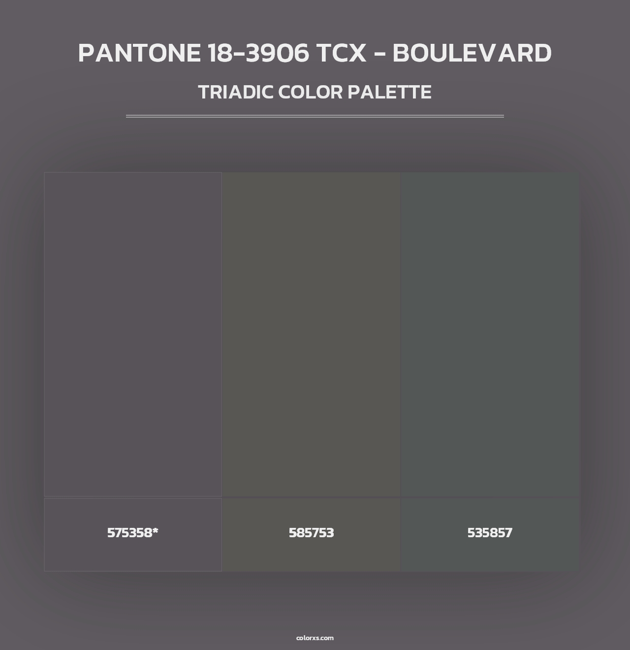 PANTONE 18-3906 TCX - Boulevard - Triadic Color Palette