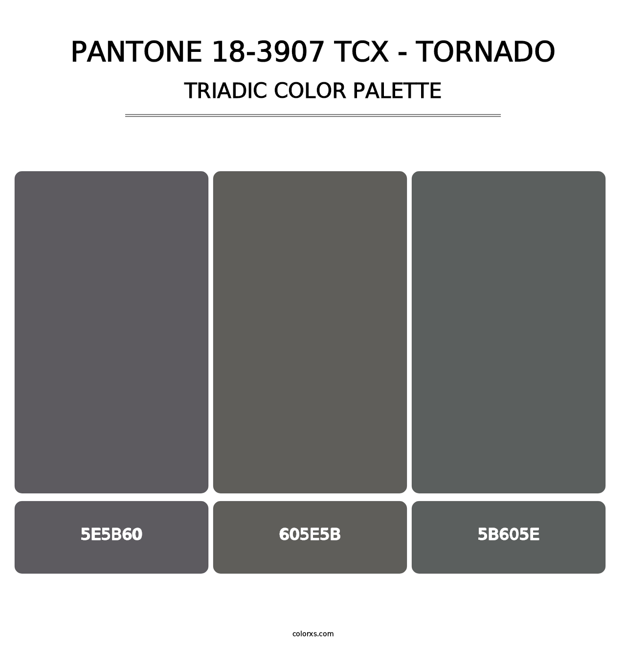 PANTONE 18-3907 TCX - Tornado - Triadic Color Palette