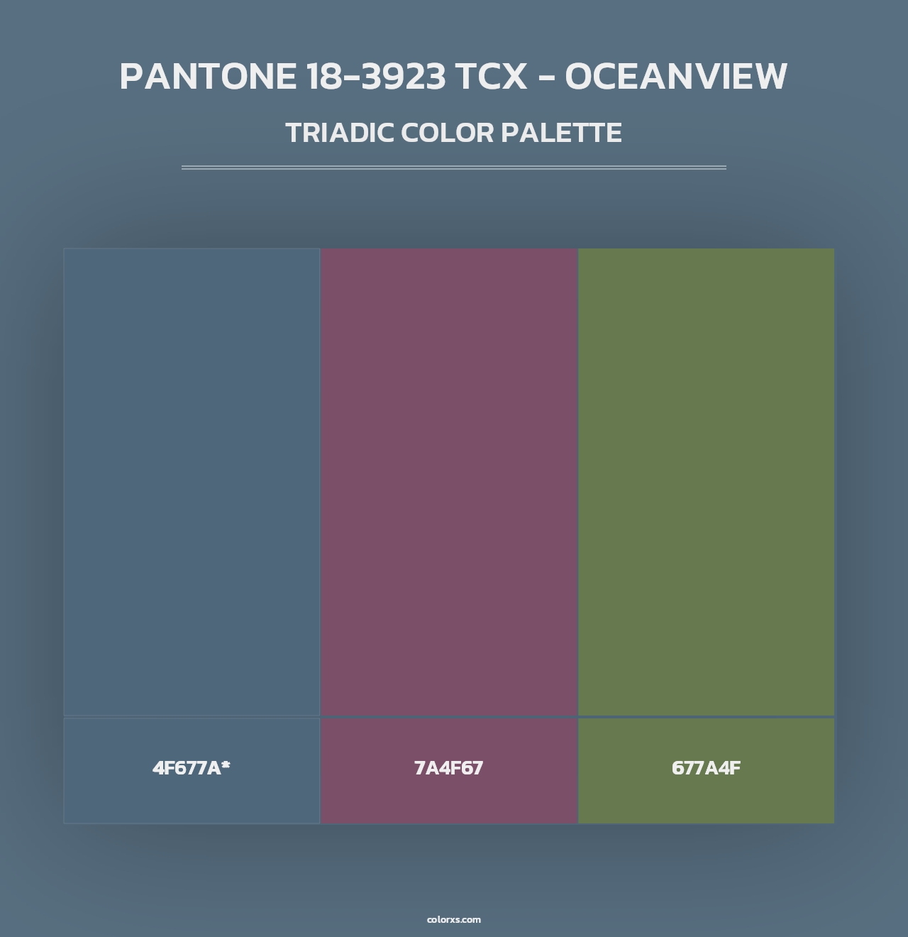 PANTONE 18-3923 TCX - Oceanview - Triadic Color Palette