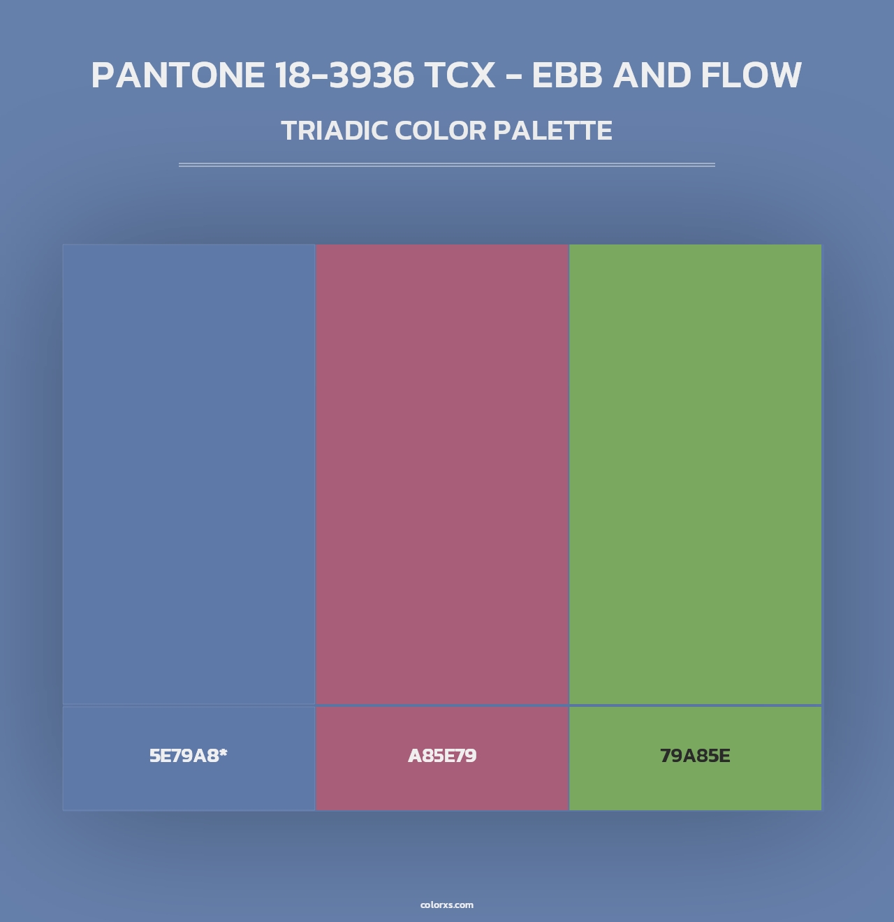 PANTONE 18-3936 TCX - Ebb and Flow - Triadic Color Palette