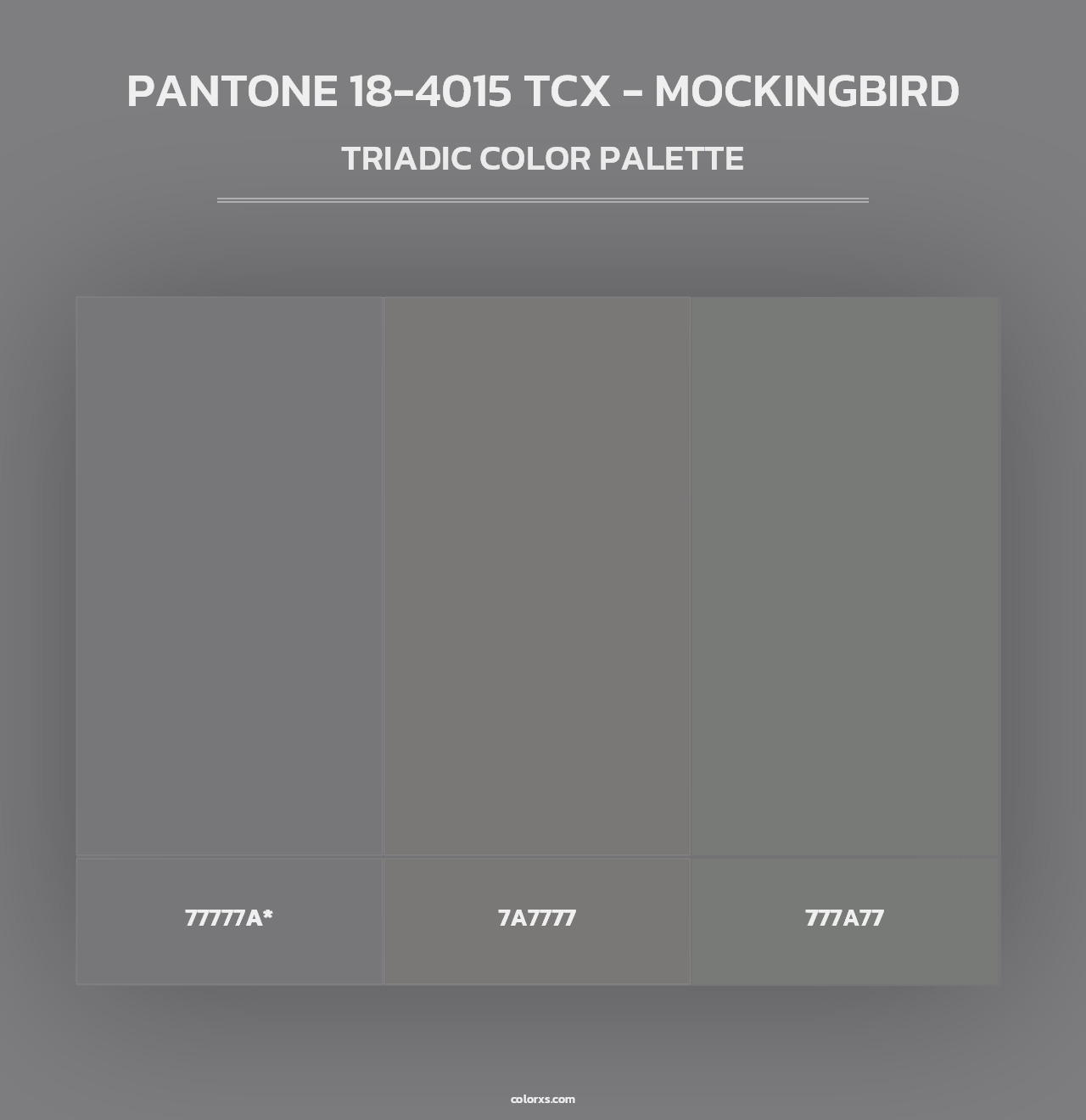 PANTONE 18-4015 TCX - Mockingbird - Triadic Color Palette