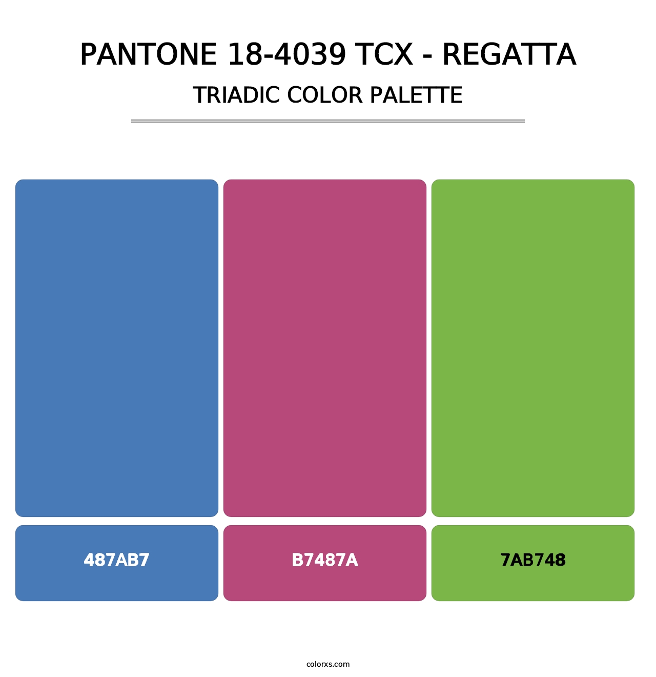 PANTONE 18-4039 TCX - Regatta - Triadic Color Palette