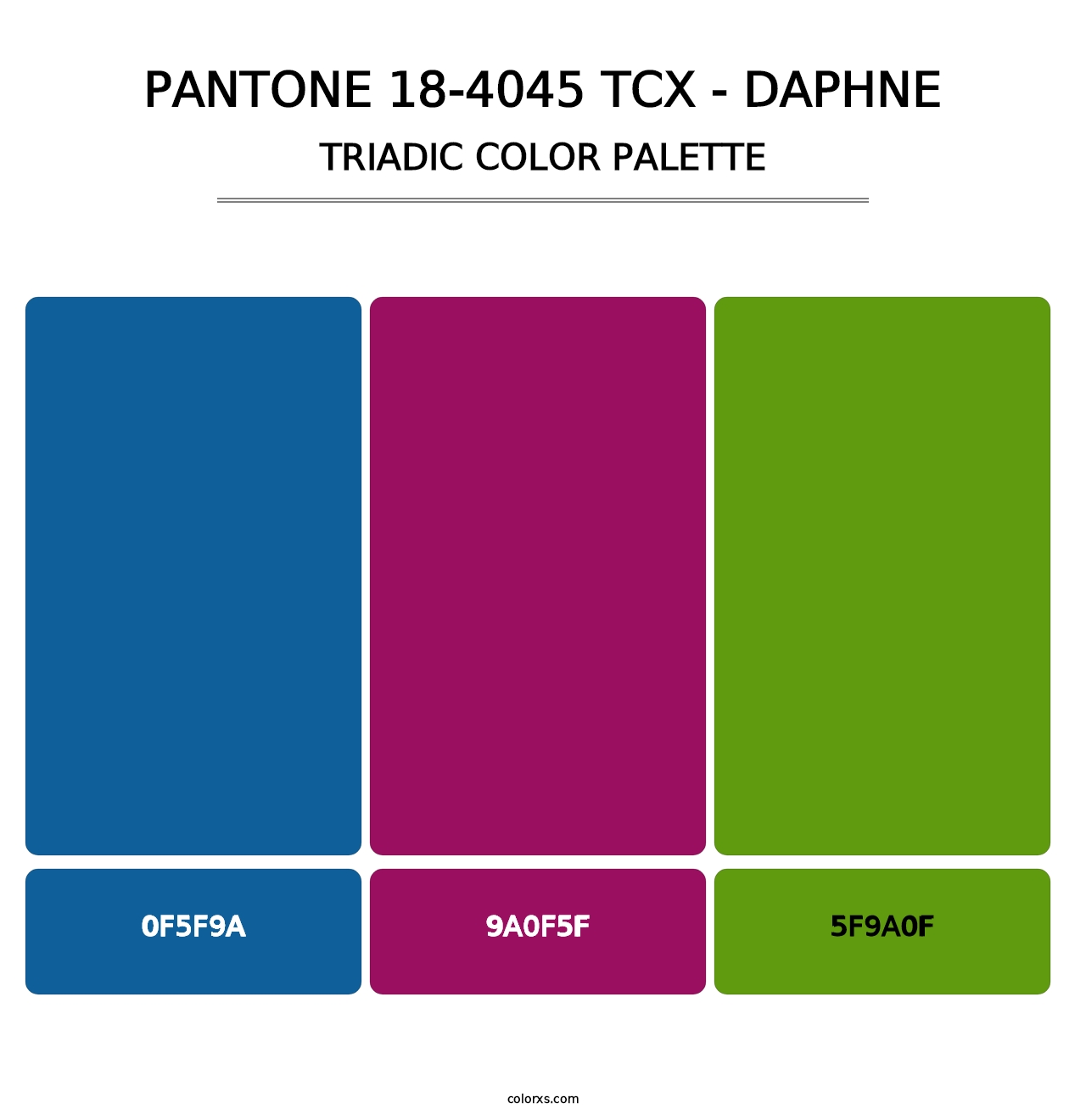 PANTONE 18-4045 TCX - Daphne - Triadic Color Palette