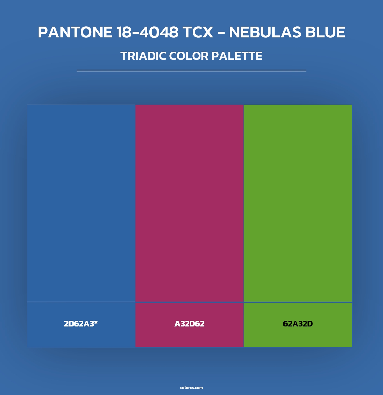 PANTONE 18-4048 TCX - Nebulas Blue - Triadic Color Palette
