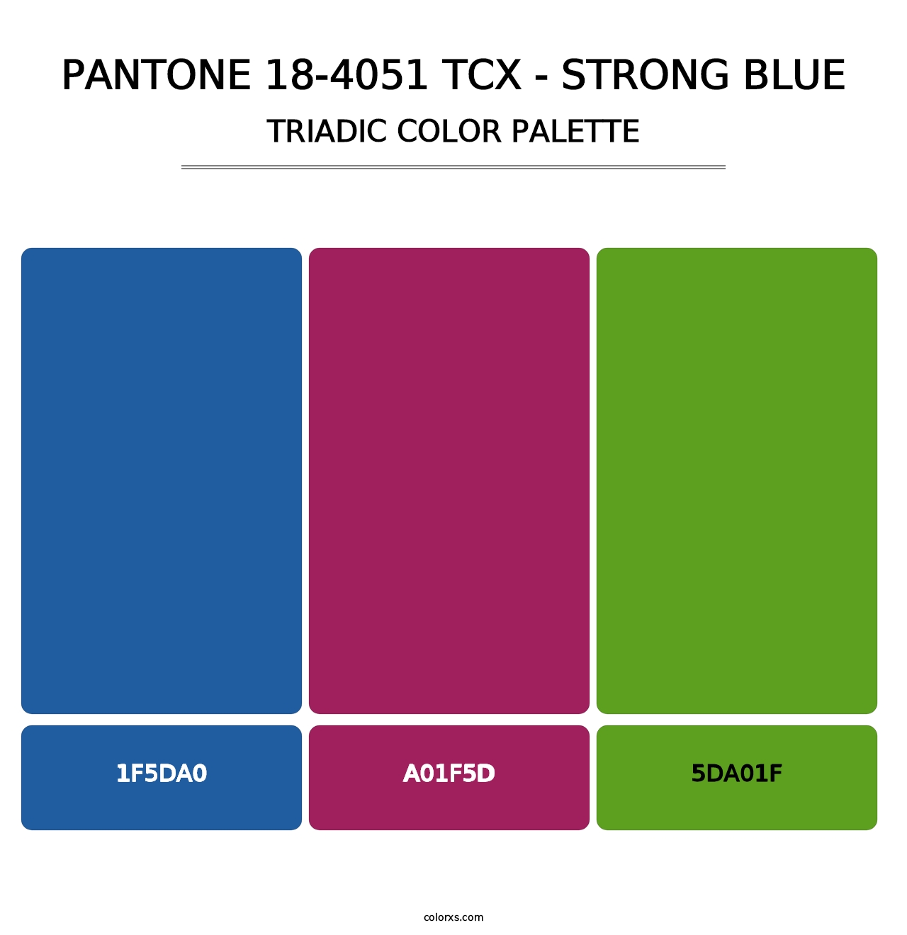 PANTONE 18-4051 TCX - Strong Blue - Triadic Color Palette