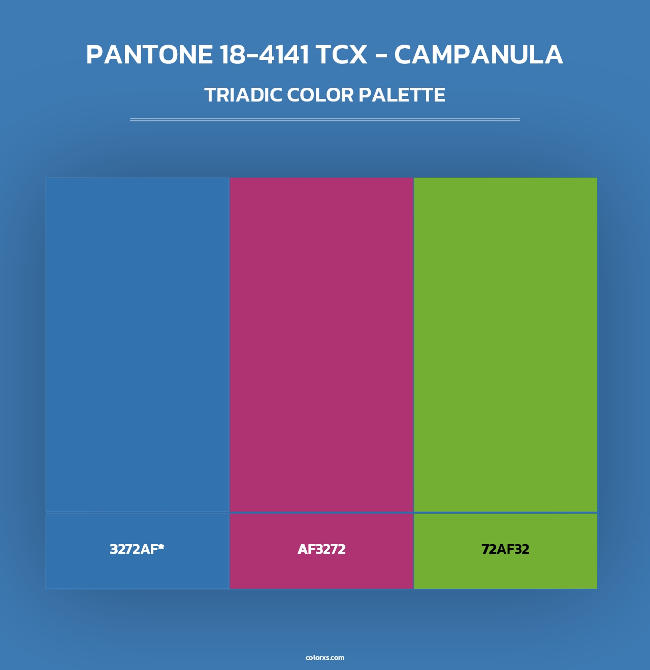 PANTONE 18-4141 TCX - Campanula - Triadic Color Palette