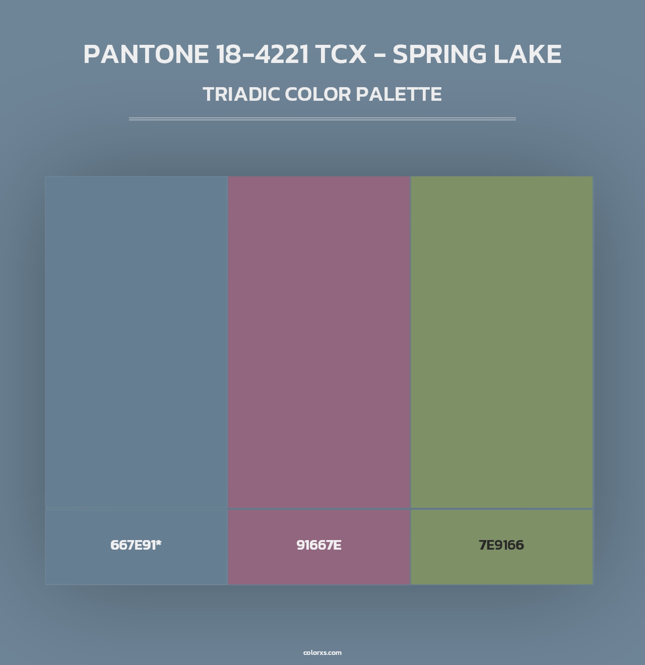 PANTONE 18-4221 TCX - Spring Lake - Triadic Color Palette