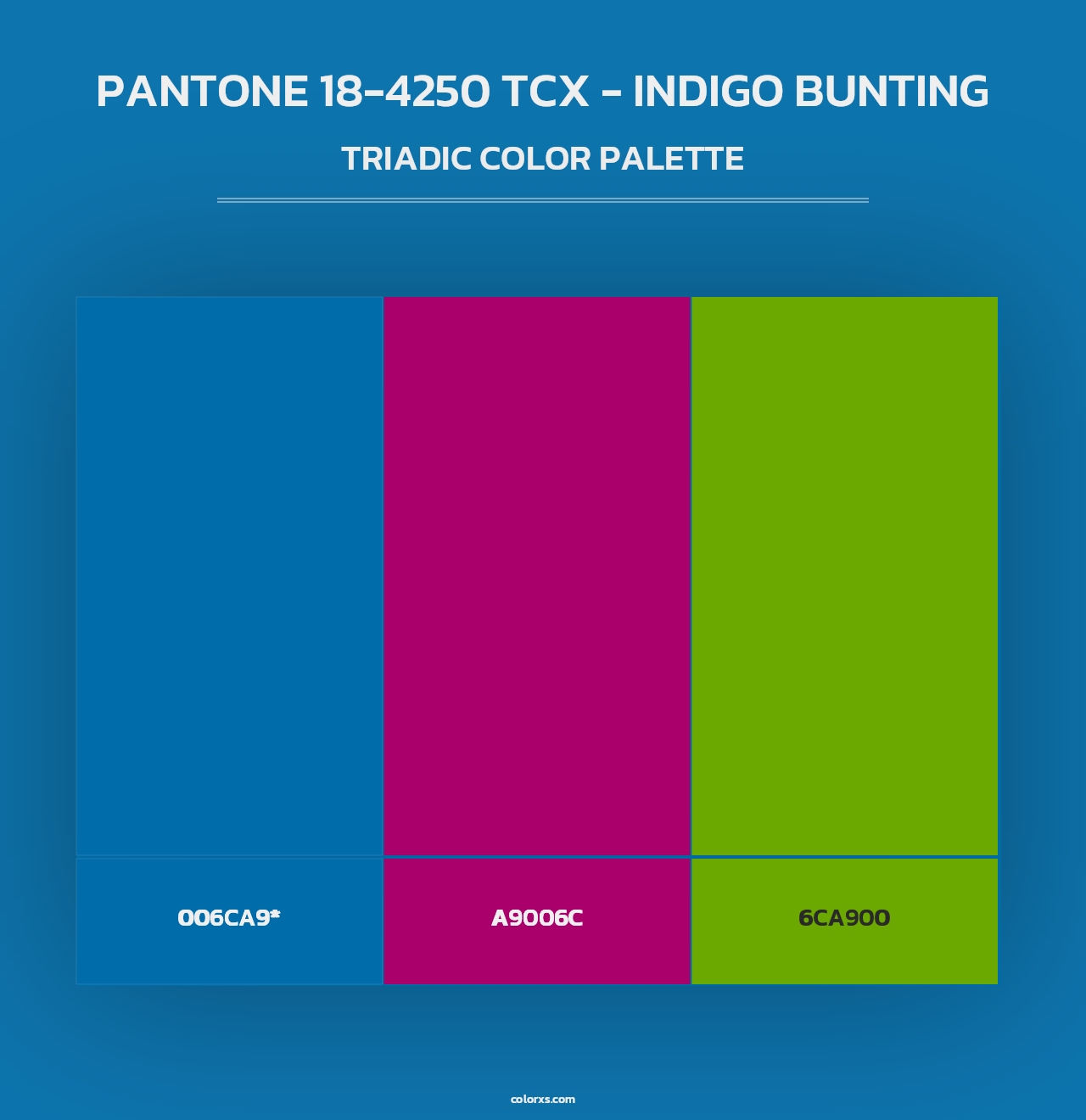PANTONE 18-4250 TCX - Indigo Bunting - Triadic Color Palette