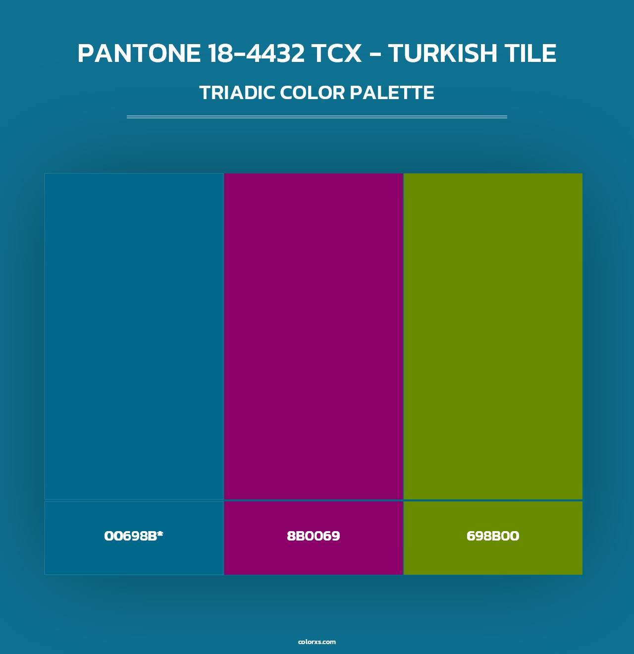 PANTONE 18-4432 TCX - Turkish Tile - Triadic Color Palette