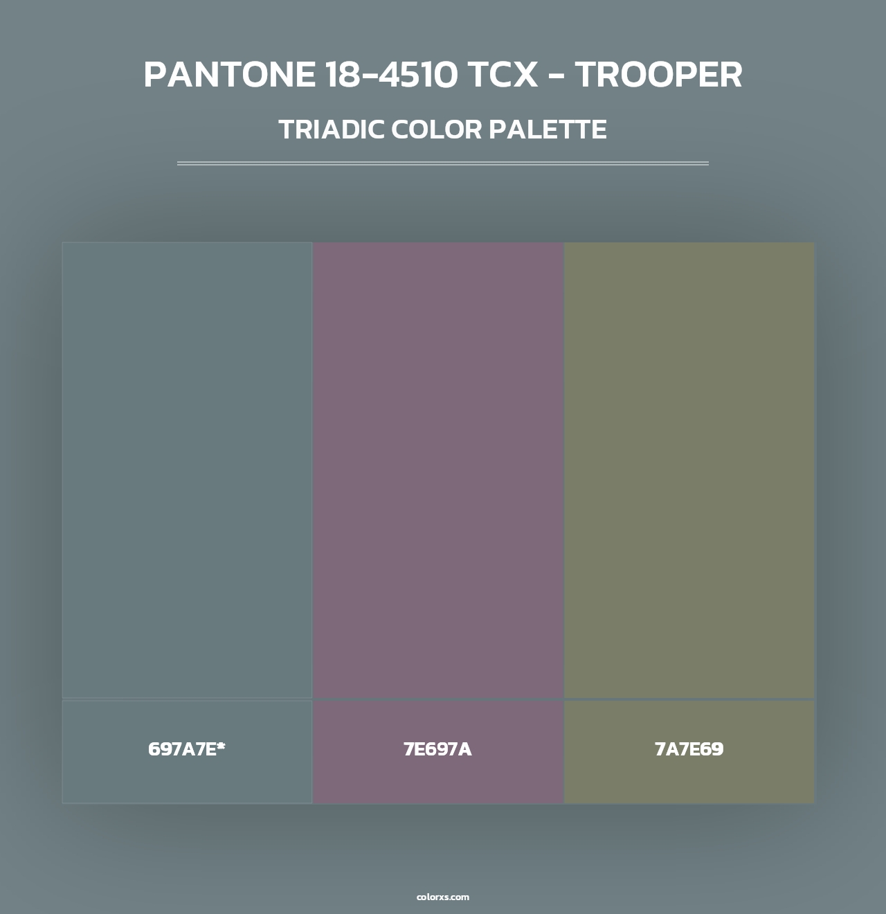 PANTONE 18-4510 TCX - Trooper - Triadic Color Palette