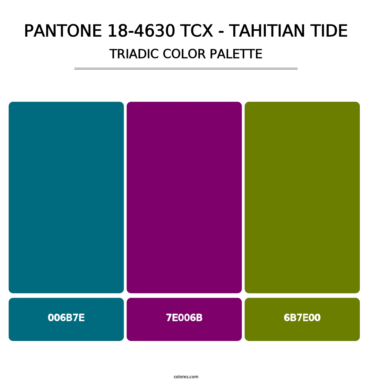 PANTONE 18-4630 TCX - Tahitian Tide - Triadic Color Palette