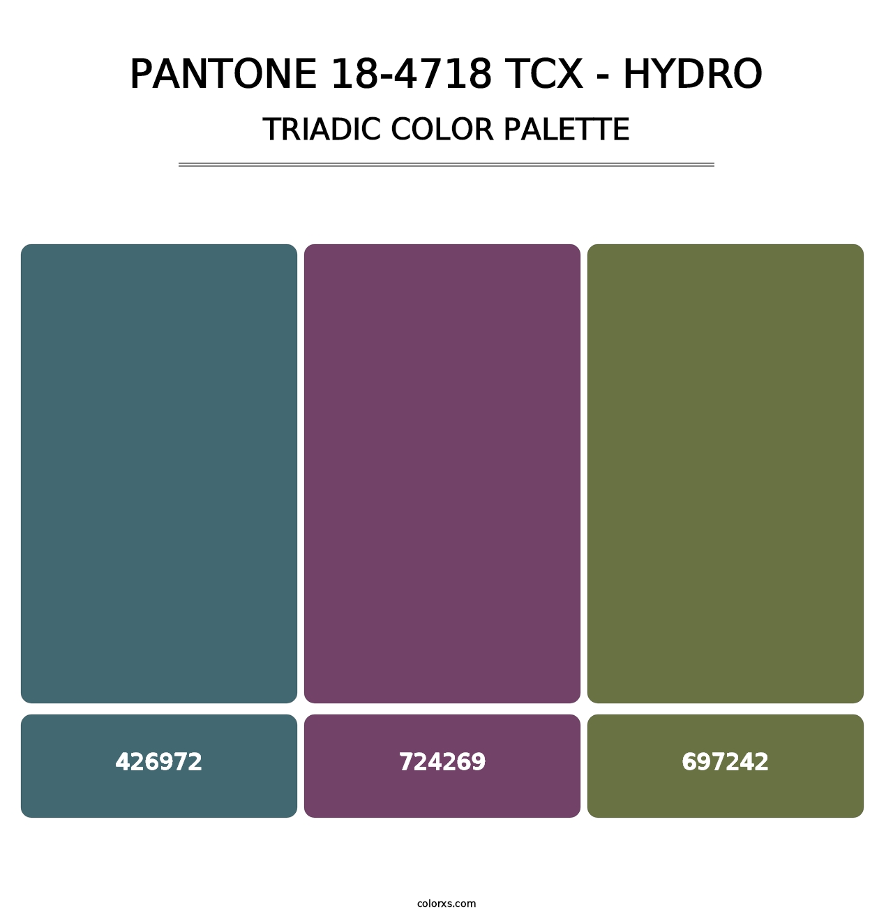 PANTONE 18-4718 TCX - Hydro - Triadic Color Palette
