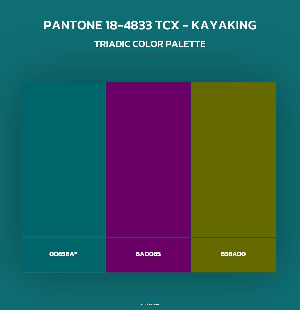 PANTONE 18-4833 TCX - Kayaking - Triadic Color Palette