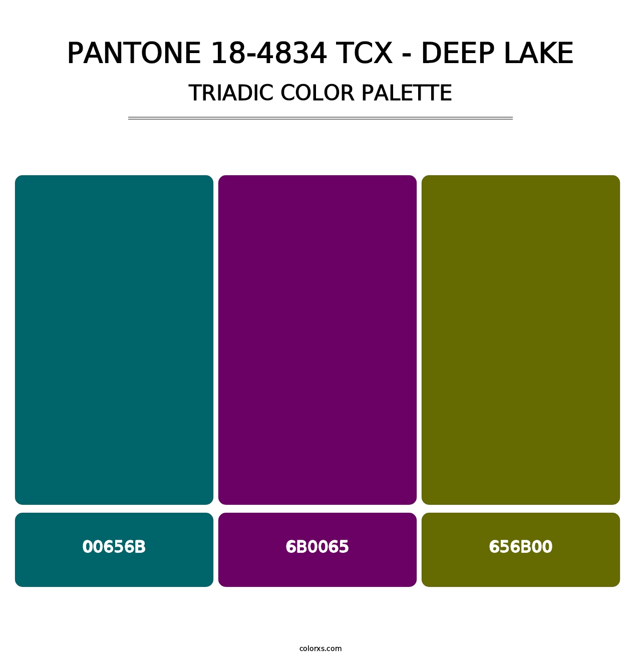 PANTONE 18-4834 TCX - Deep Lake - Triadic Color Palette