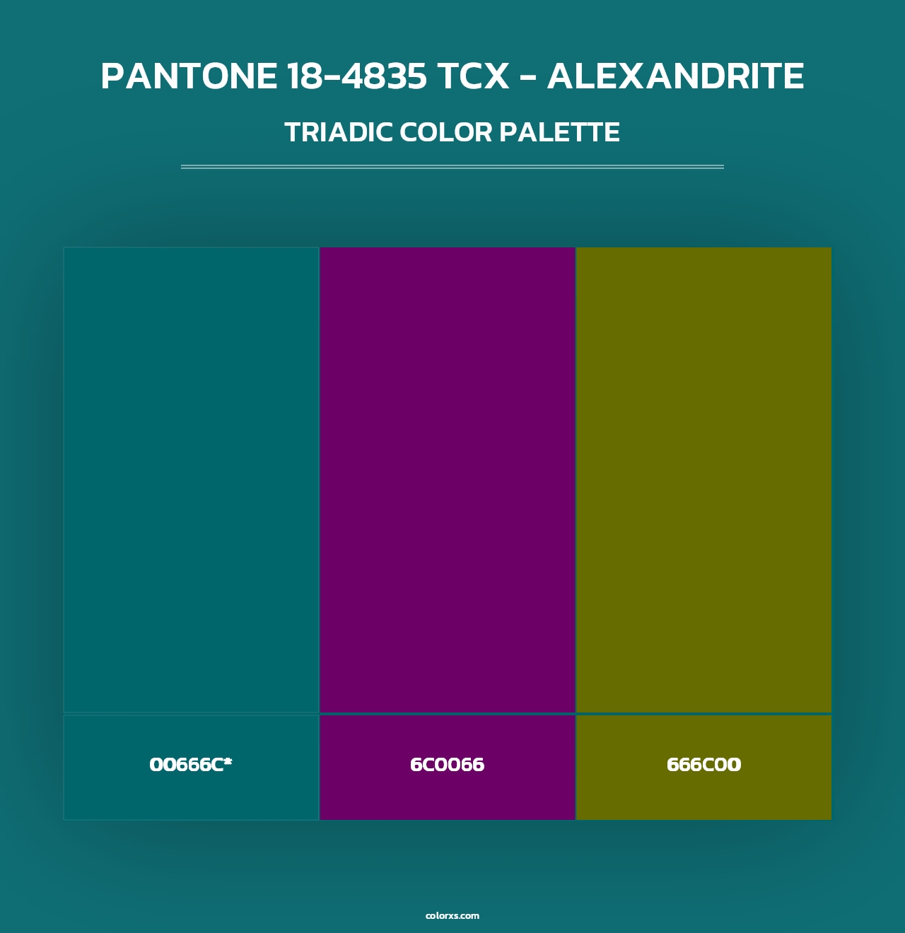 PANTONE 18-4835 TCX - Alexandrite - Triadic Color Palette