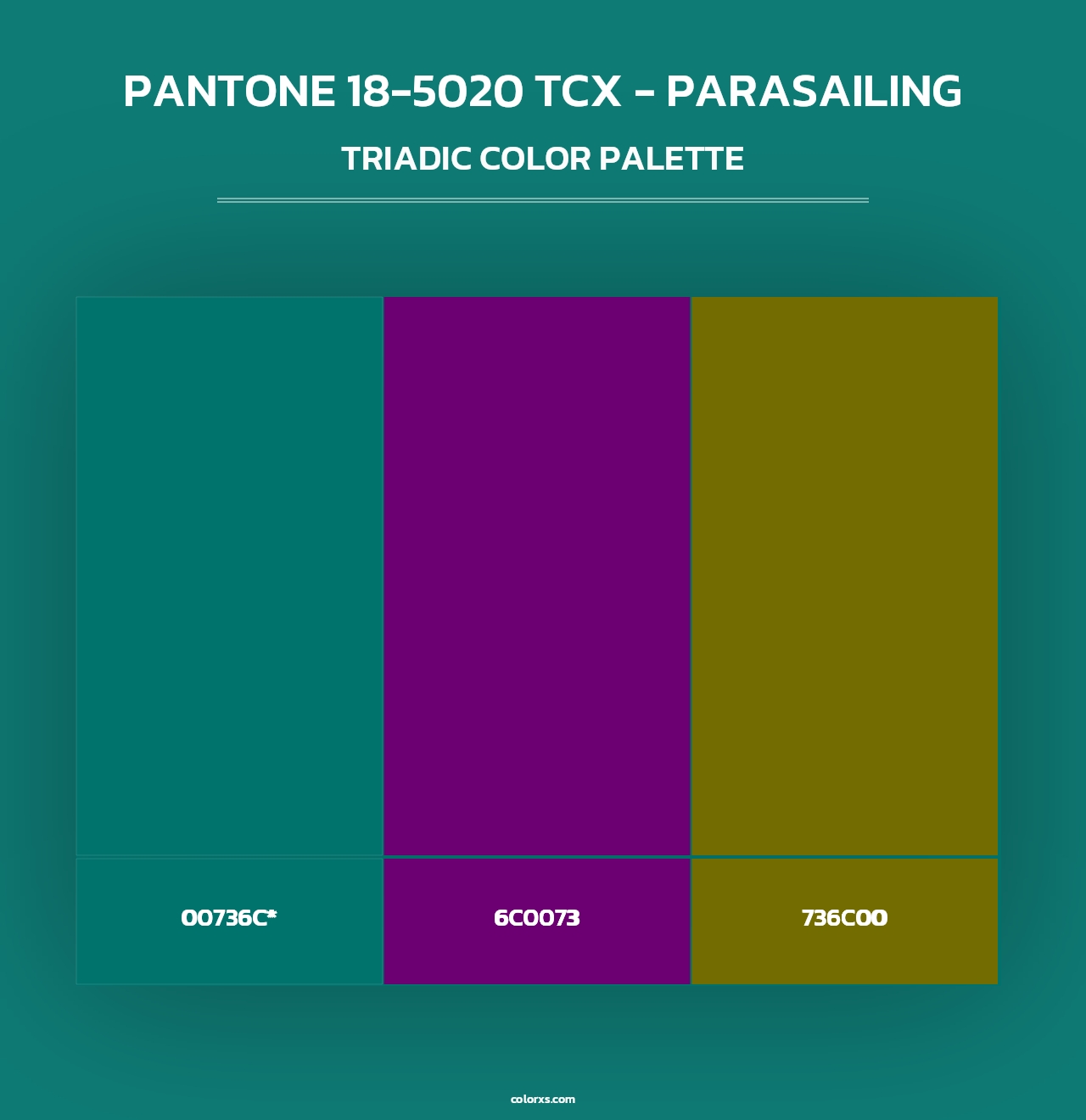 PANTONE 18-5020 TCX - Parasailing - Triadic Color Palette