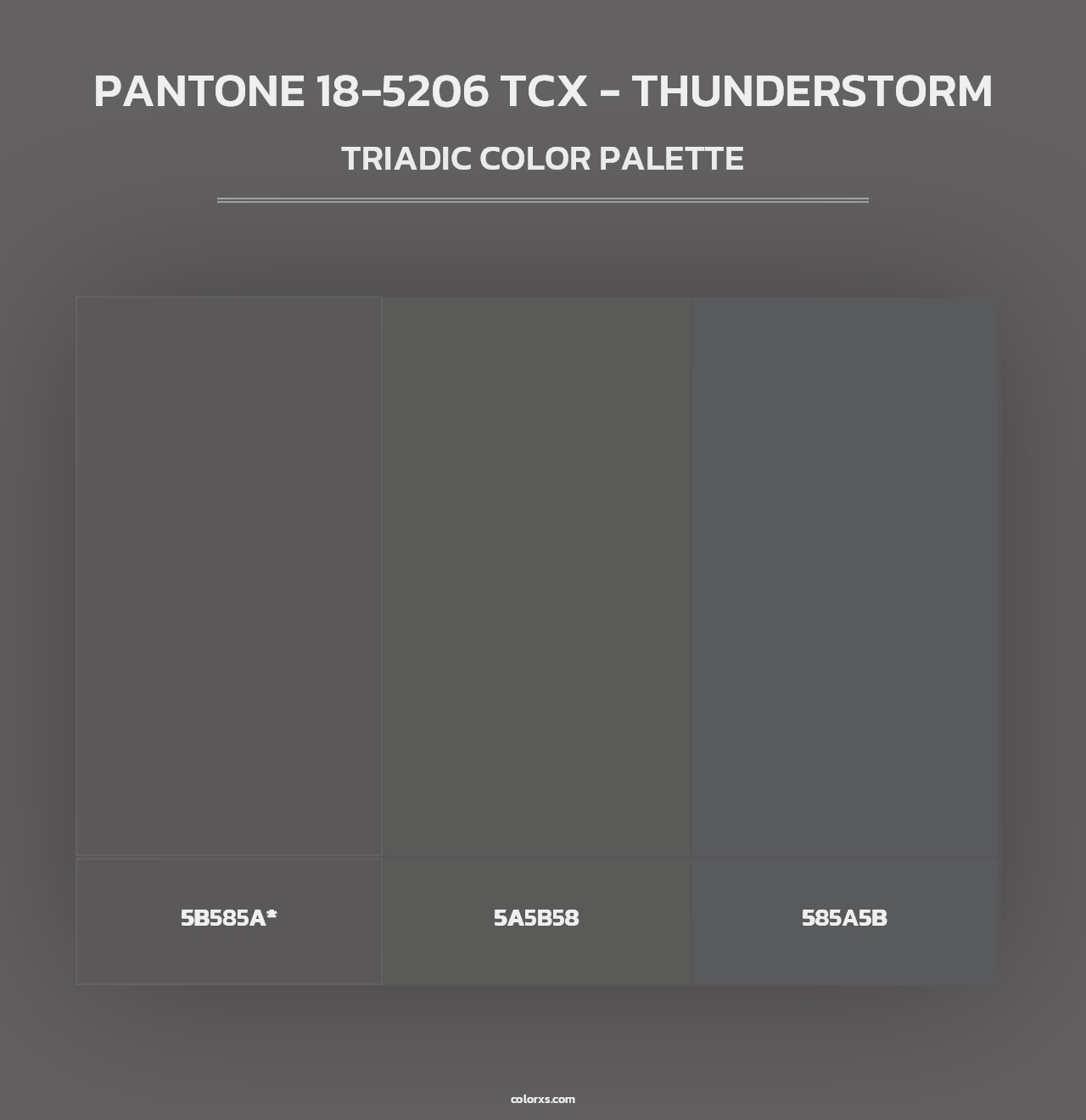PANTONE 18-5206 TCX - Thunderstorm - Triadic Color Palette