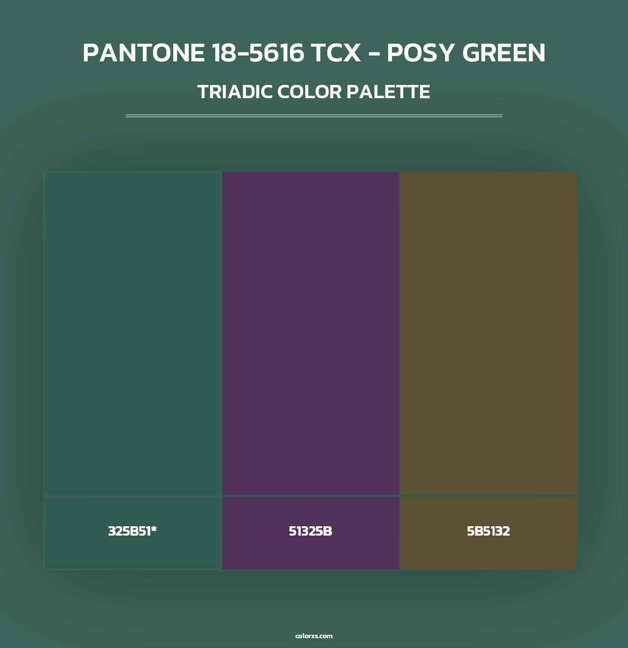 PANTONE 18-5616 TCX - Posy Green - Triadic Color Palette