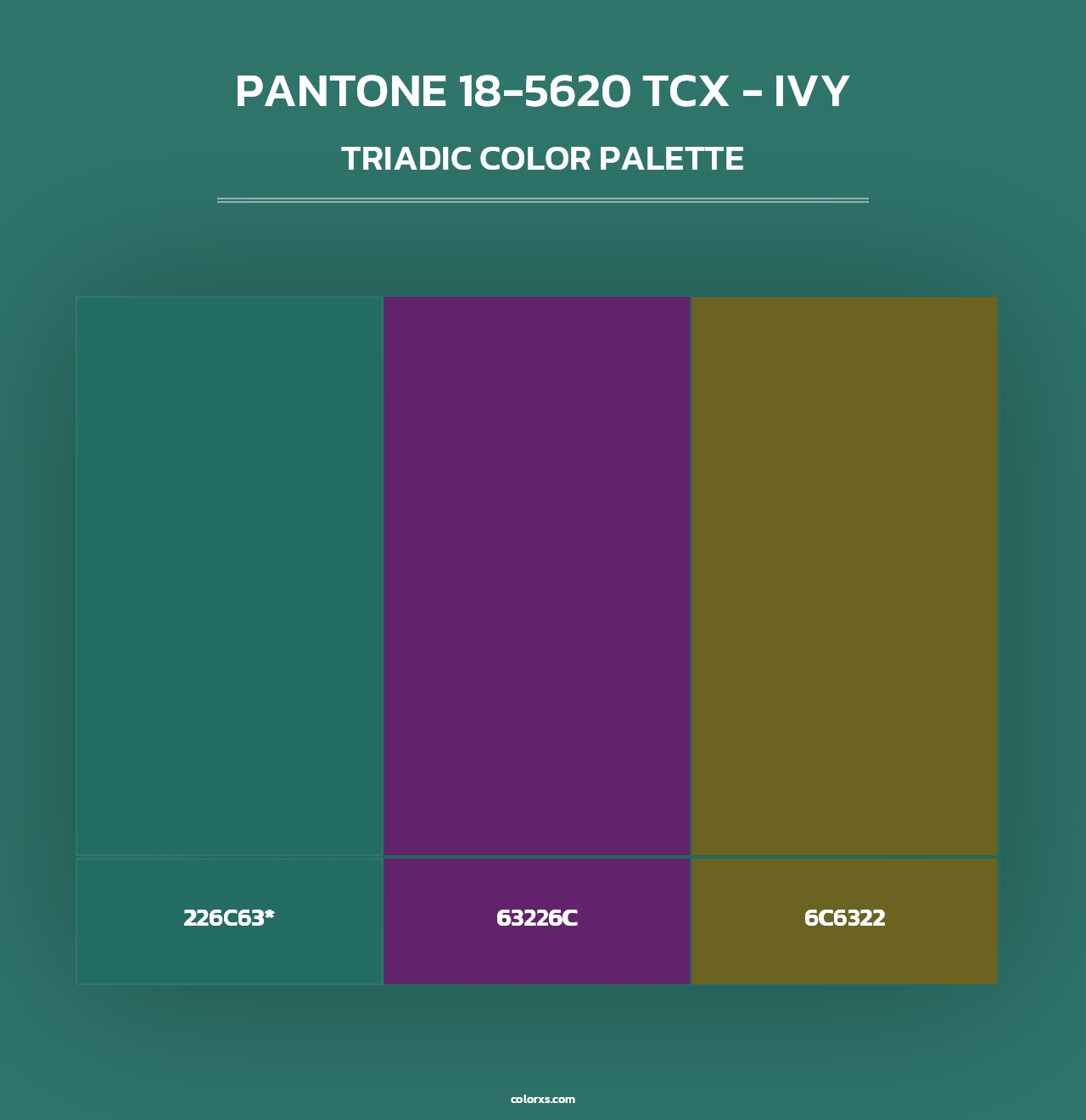 PANTONE 18-5620 TCX - Ivy - Triadic Color Palette