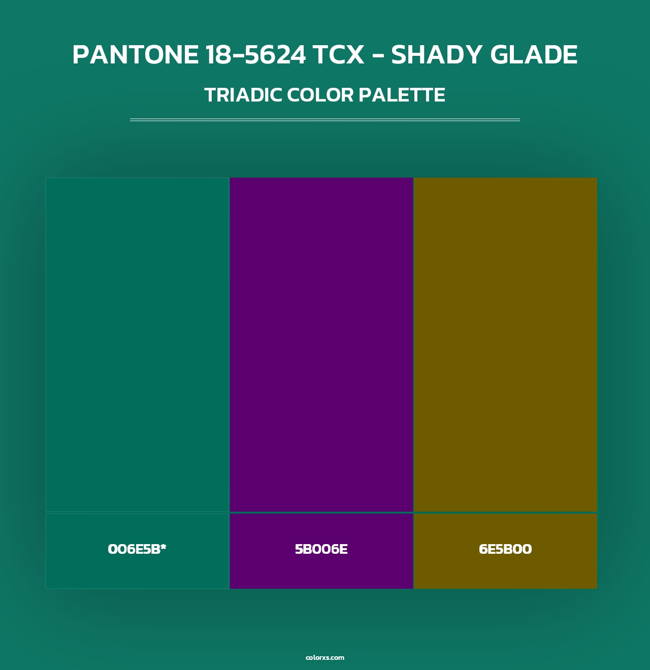 PANTONE 18-5624 TCX - Shady Glade - Triadic Color Palette