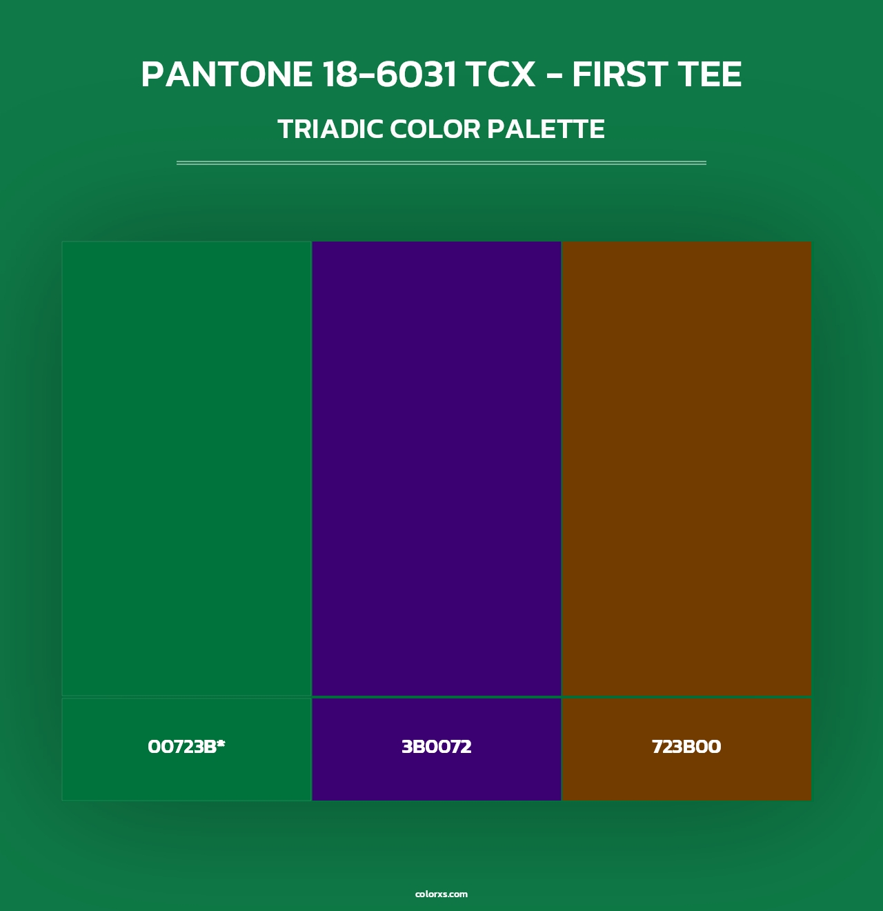 PANTONE 18-6031 TCX - First Tee - Triadic Color Palette