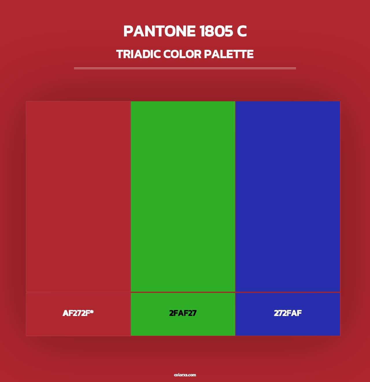 PANTONE 1805 C - Triadic Color Palette
