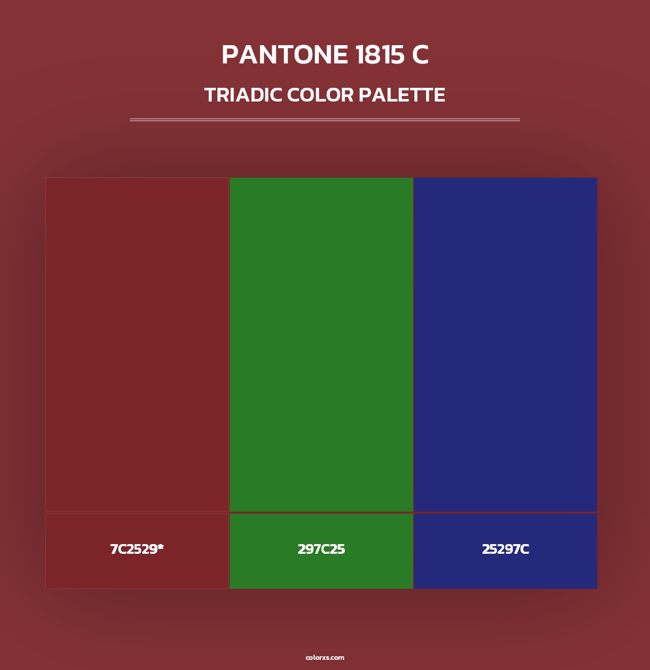 PANTONE 1815 C - Triadic Color Palette