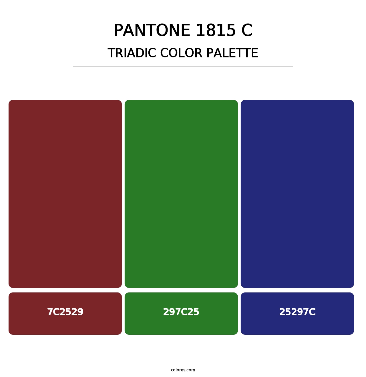 PANTONE 1815 C - Triadic Color Palette