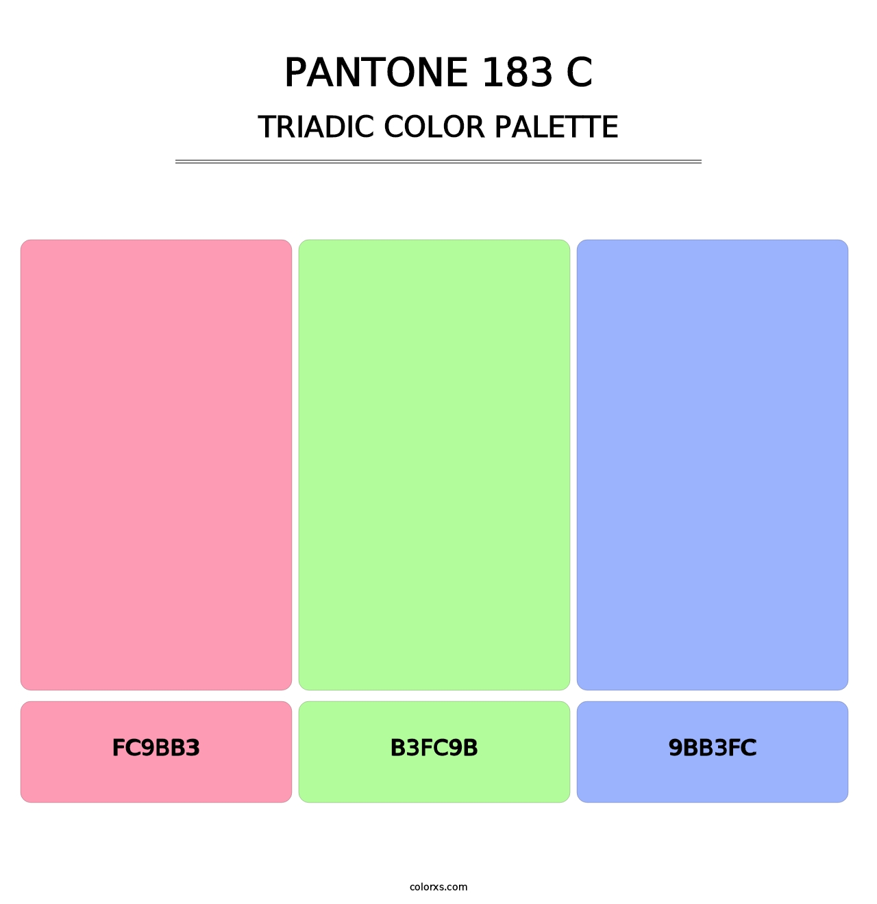 PANTONE 183 C - Triadic Color Palette