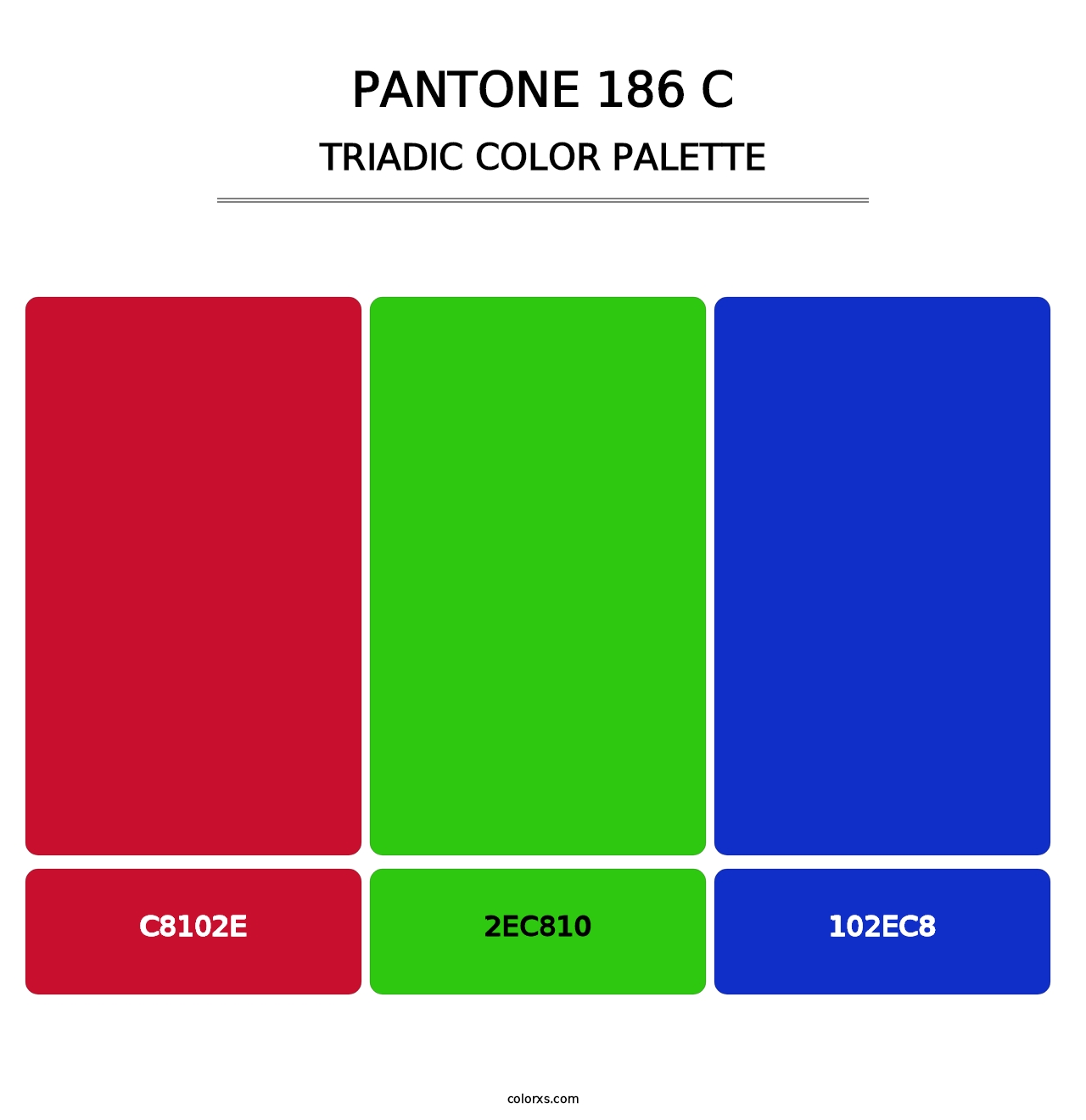 PANTONE 186 C - Triadic Color Palette