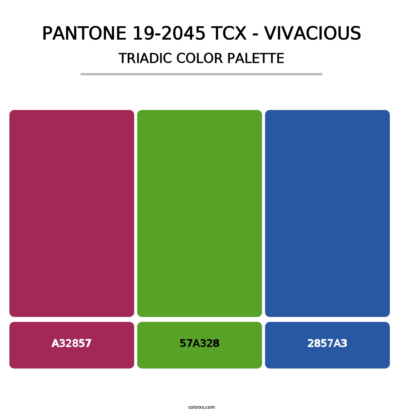 PANTONE 19-2045 TCX - Vivacious - Triadic Color Palette