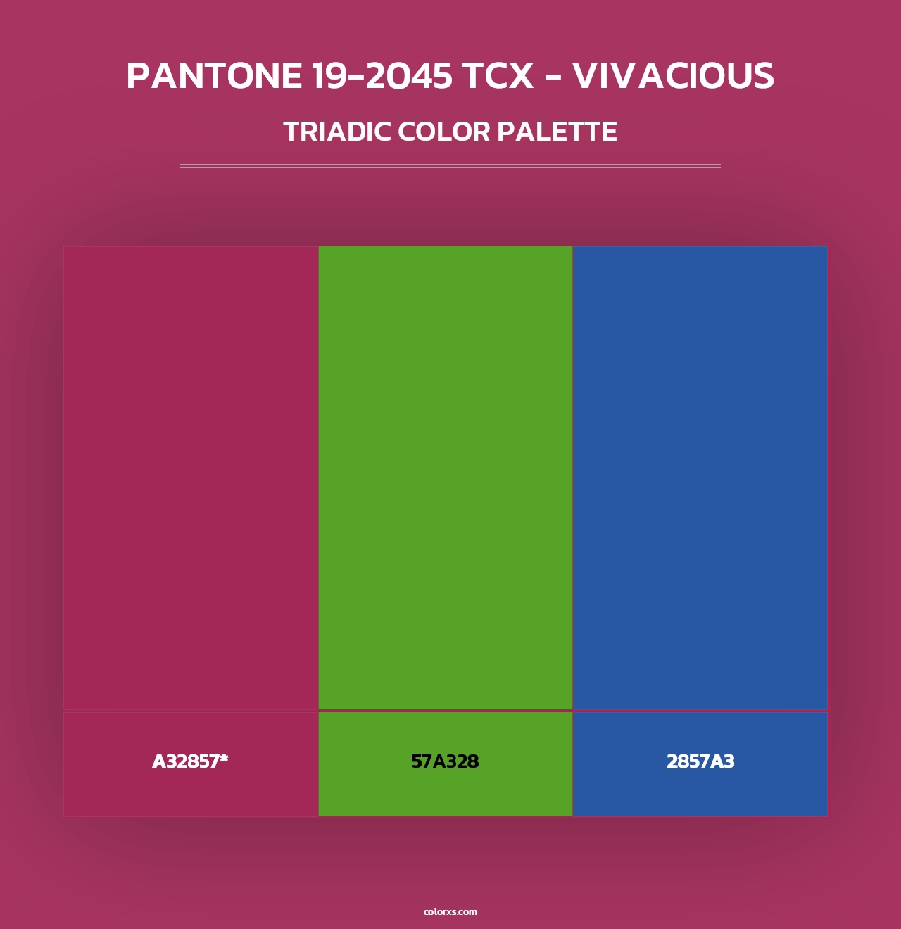 PANTONE 19-2045 TCX - Vivacious - Triadic Color Palette