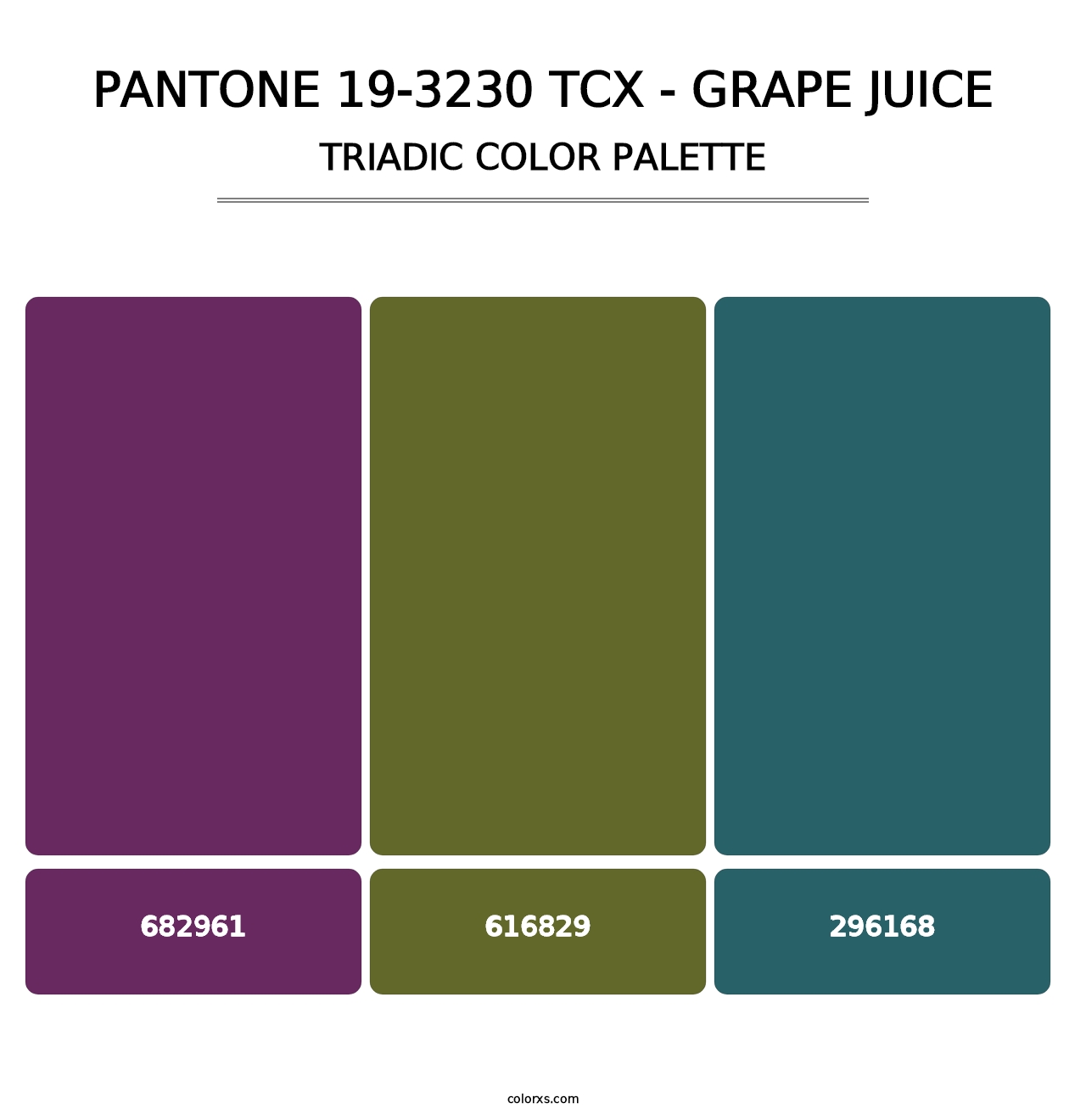 PANTONE 19-3230 TCX - Grape Juice - Triadic Color Palette