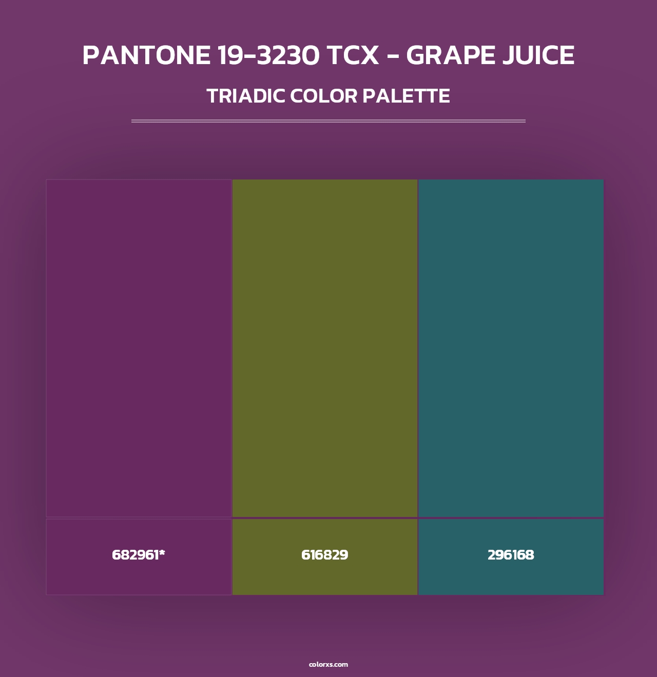 PANTONE 19-3230 TCX - Grape Juice - Triadic Color Palette