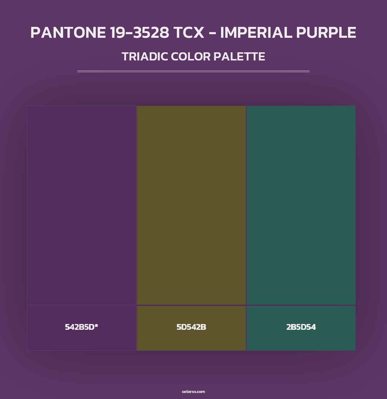PANTONE 19-3528 TCX - Imperial Purple - Triadic Color Palette