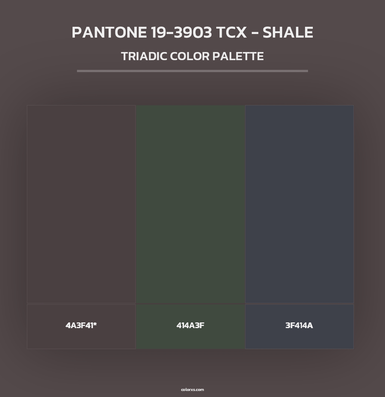 PANTONE 19-3903 TCX - Shale - Triadic Color Palette