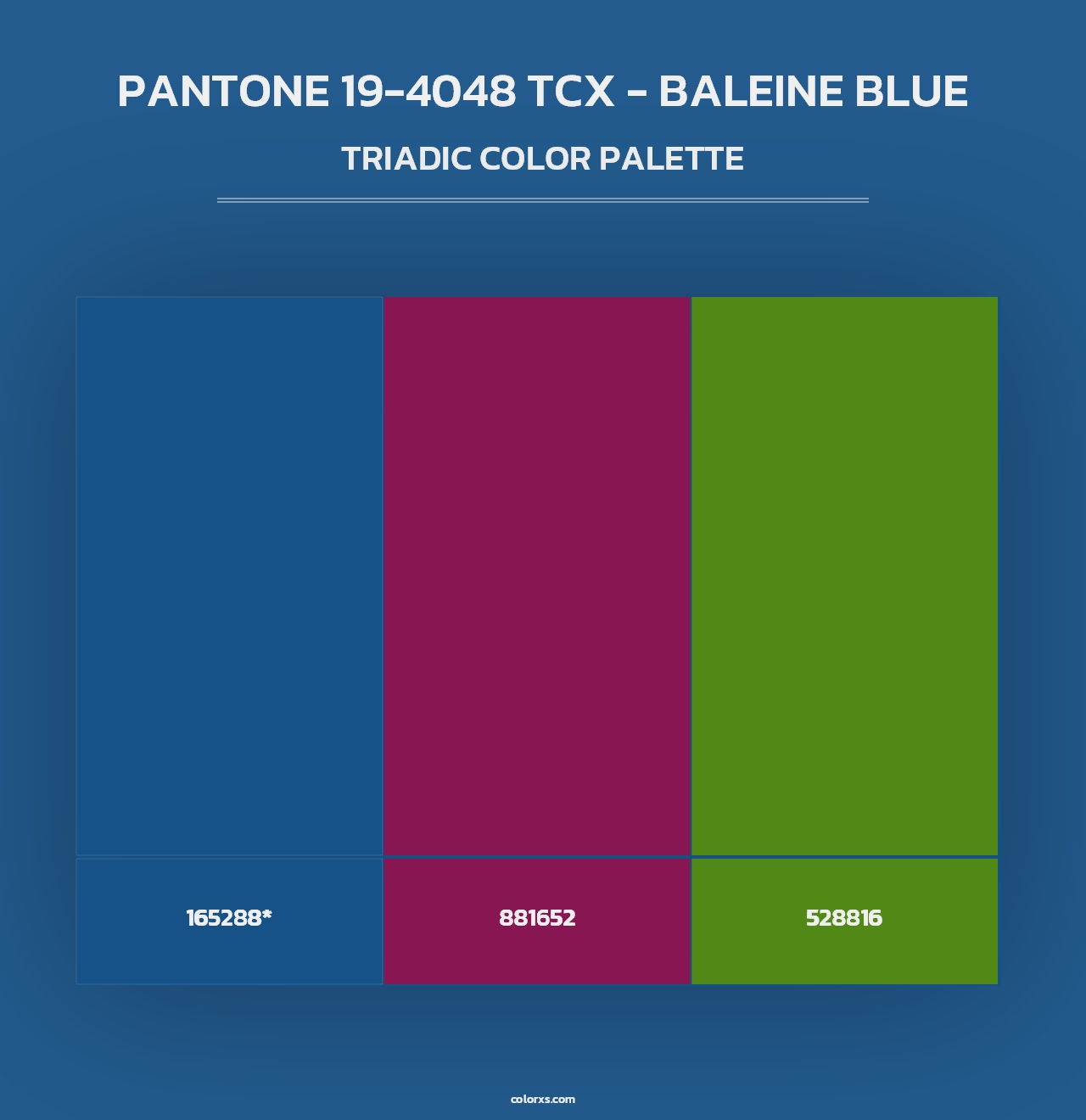 PANTONE 19-4048 TCX - Baleine Blue - Triadic Color Palette